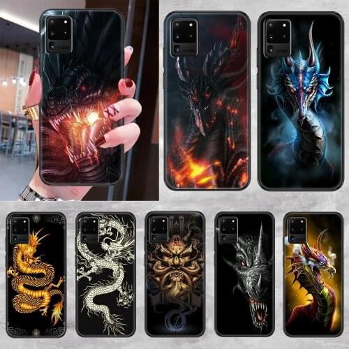 Animal Dragon Phone case For Samsung Galaxy Note 4 8 9 10 20 S8 S9 S10 S10E S20 Plus UITRA Ultra black tpu cell cover soft prime