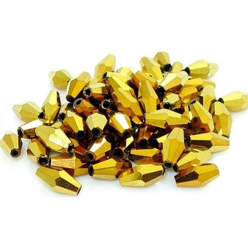 100 pieces exquisite 4x8mm Austrian Long Bicone crystal beads for Jewelry marking DIY necklace&Bracelet