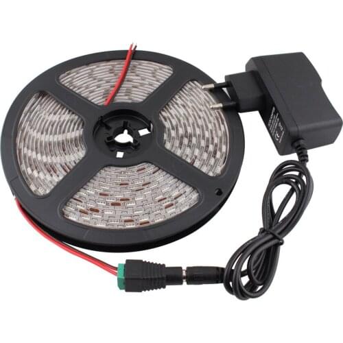 12 V Volt Led Strip 5M 2835 5050 SMD 60Leds/M Waterproof Flexible 12V Decoration Ribbon Led Strip Lights For Room Bedroom Stripe