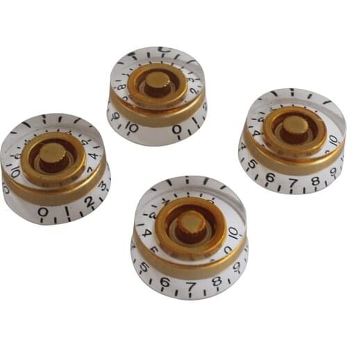4pc Gold Speed Volume Tone Control Knobs For Electric Guitar