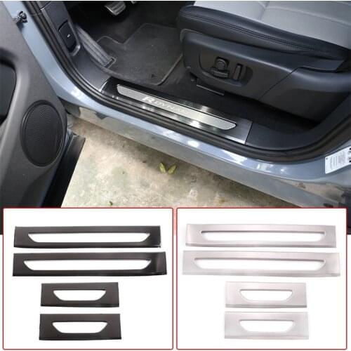 4pcs Stainless Steel Car Door Sill Scuff Strip Protector Cover Trim For Land Rover Range Rover Evoque L551 2020 Auto Accessories