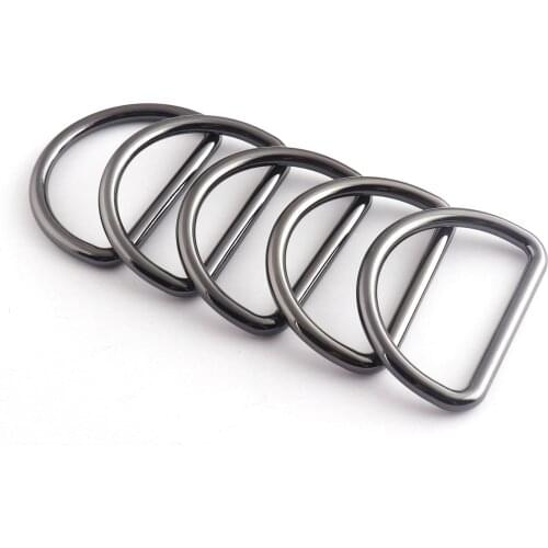 6pcs Metal D Rings Notwelded Metal Loops Round Formed strap buckle Ring Bag Holder Handbag Purse Bag clasp Making Hardware Suppl