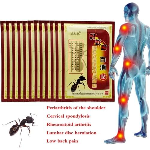 80pcs Black Ant Medicated Plaster Shaolin Medicine Knee Pain Relief Adhesive Patch Joint Back Medicated Plaster Pain Relieving