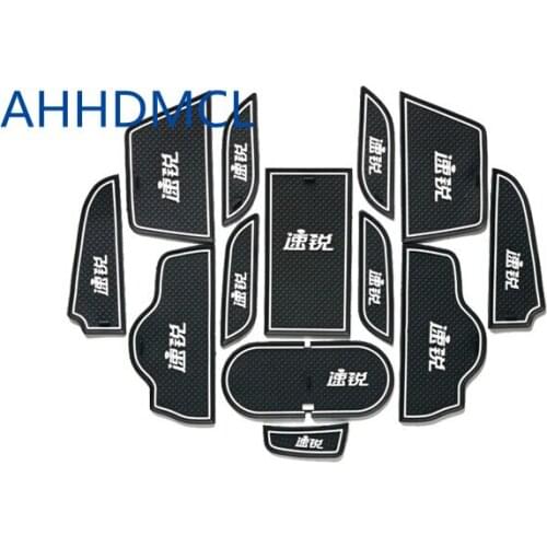 AHHDMCL Car Door Groove Mat Gate Slot Cup Armrest Storage Pad Mat For BYD Surui 2013 2014 2015 2016