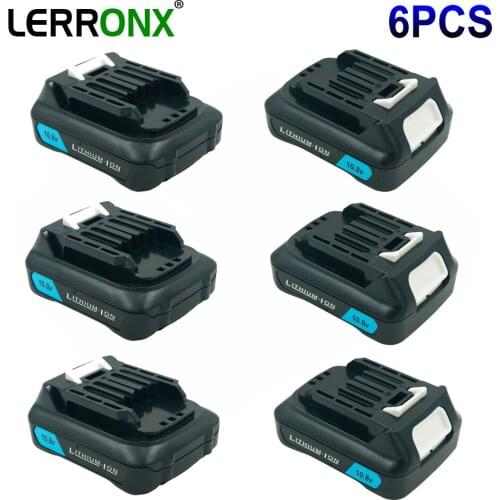 6PCS BL1020 rechargeable battery 10.8V 12V 2000mAh Lithium for Makita BL1040 BL1015 BL1041BL1016 BL1020B BL1040B DF031DZ DF332DZ