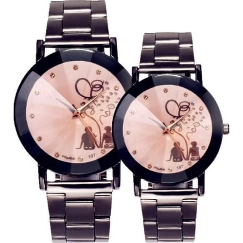 Fashion Watches for Couples Unisex Watch Unique Diamond Surface Womens Quartz Wristwatches Lovers Watch Pair Clock Men Watch