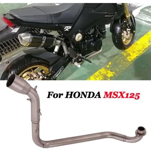 For HONDA MSX125 MSX125SF Full Motorcycle Exhaust System Header Front Link Tube Connect Middle Pipe Without Muffler DB Killer