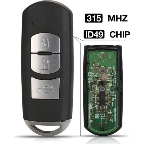 Jingyuqin O-EM Smart Remote Key Fob FSK 315MHz ID49 For Mazda 3 CX-5 3 Button Model P/N: 662F-SKE13D01 SUV SKE13D-01