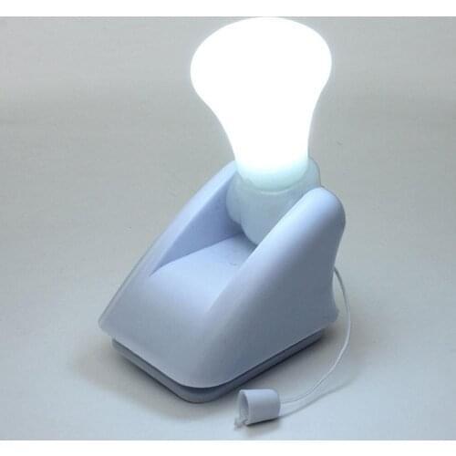 3 Led Light Bulb Stick Up Battery Operated Portable Night Handy Cabinet Closet Lamp Night Lights On/off Pull Cord Free Shipping