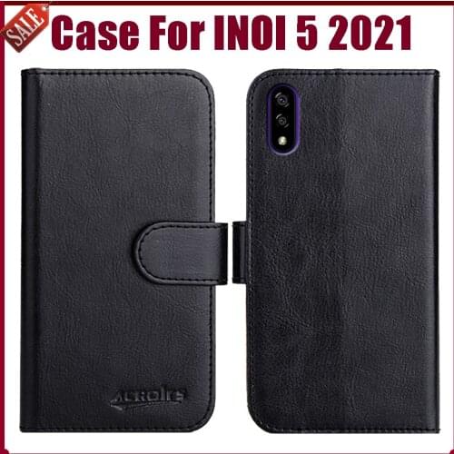 Hot! INOI 5 2021 Case 5.5" Fashion 6 Colors Flip Soft Leather Wallet Protective Cover For INOI 5 2021 Case Phone Bag