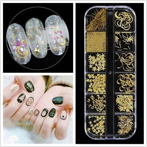 Metal Rivets Nail Art Decorations Mix Sea Starfish Shell Nail Art Ocean Theme Stud Charm Strass Manicure DIY Accessories