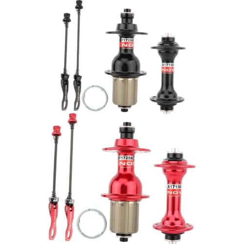 Bicycle Disc Brake Hubs Set with Quick Release Skewers 20/24 Holes Sealed Bearing Disc Brake Wheel Hub for MTB Road Bike