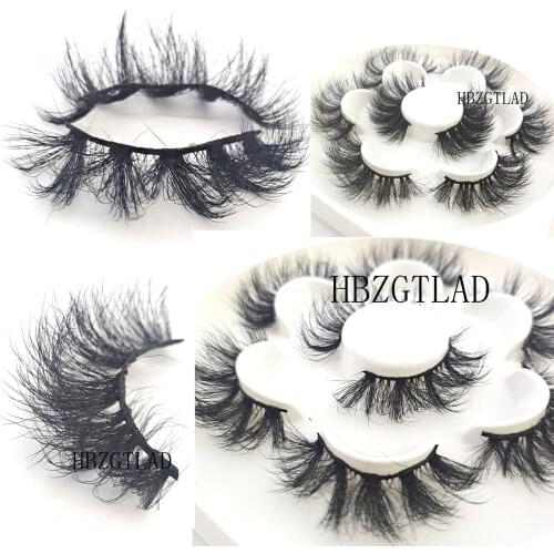 NEW 18-25mm 3D Mink Lashes Wholesale Eyelashes Bulk mix 4Pairs Soft Fluffy Messy Natural Mink Lashes Makeup Mink Eyelashes