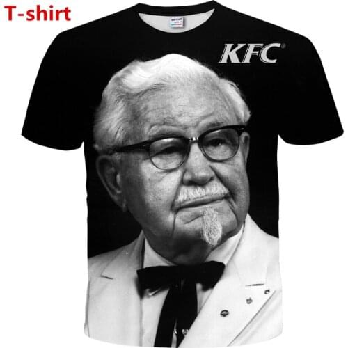 New Unisex KFC Colonel 3D Print Causal Clothing Fashion Men Women Hip HopT-shirt Plus Size S-7XL Harajuku Graphic T Shirts