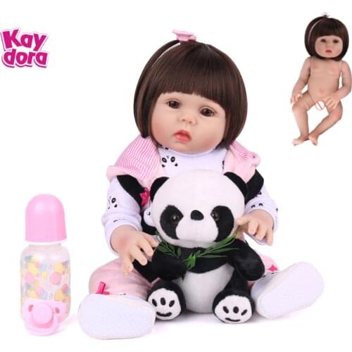 KAYDORA Realistic Full Silicone Bebe Reborn Baby Dolls 48cm Alive Menina Surprise Girl Bath Cute Play Toys Kids Birthday Gifts