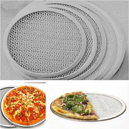 New 1PC Aluminum Flat Mesh Pizza Screen Round Baking Tray Net Kitchen Tool 6inch -7inch Kitchen Tools Hot High Quality