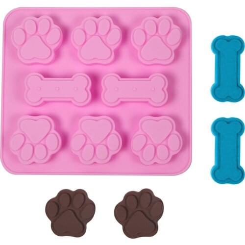 Silicone Mold Cat Paw Dog Footprint Feet Cake Chocolate Fondant Mould Ice Cream Cake Decoration Moulds DIY Kitchen Baking Tools