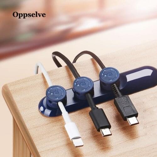 Oppselve Mobile Phone Cable Clip For Car Desktop Tidy Charger Cable Organizer For Data Cable Digital Wire Charging Cable Winder