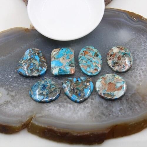 1pcs,Emperor Stone Multiple Choice Style Slice Slab Pendant,Sea Sediment Imperial Jaspers Top Drilled Necklace DIY Jewelry