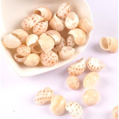 13-20mm spotting pattern Natural Spiral Shell Loose Beads for DIY jewelry making 20pcs not hole TRS0280