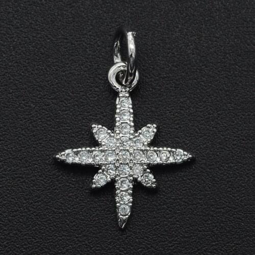 18x12mm 100% CZ Zircon DIY Jewelry Star Charm Pendant Wholesale Jewellery Accessories Jewellwery Finding Supplies