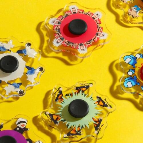 2021 3D Running Anime Spinner Finger Stress Relief Toys for Children and Adults Dynamic Cartoon Finger Fidget Spinner Pop Toy