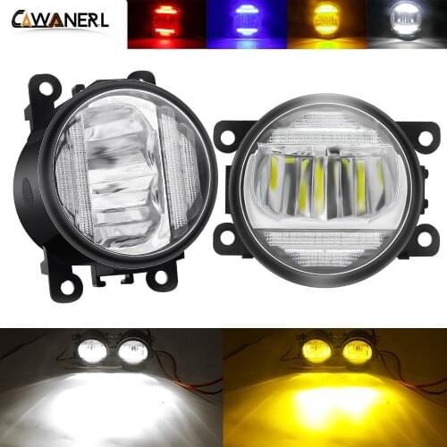 2in1 Car LED Fog Light + Daytime Running Light 12V For Peugeot 207 307 301 308 408 407 607 2008 3008 4007 4008 5008 Bipper Tepee