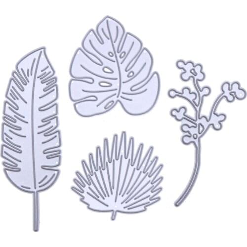 4pcs/Set New Leaves Metal Cutting Dies Stencil for DIY Scrapbooking Photo Album Embossing Paper Cards Decorative Crafts Die Cuts