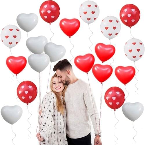 50pcs 12 inch Colored Heart-shaped Latex Balloons Wedding Baby Shower Birthday Party Decoration Kids Heart Balloon