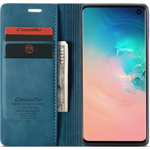 CaseMe Retro Phone Case For Samsung Galaxy S10 5G Luxury Credit Card Stand Magnetic Leather Flip Cover For Samsung S10 5G Cases