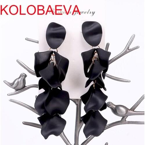 Black Jewelry tassel long drop women Korean earrings fashion statement geometric vintage gold bohemian Designer earrings cc