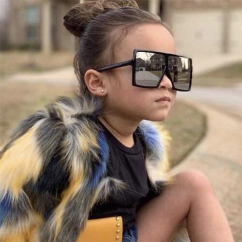 Big Frame Child Oversized Square Sunglasses Kids Gafas Shades Lovely Boys Eyewear Girls Sun Glasses Oculos