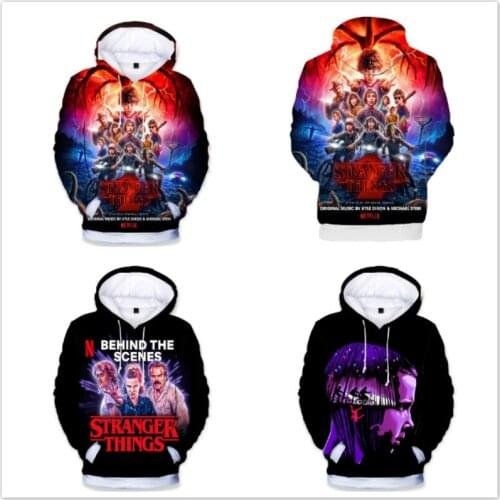 Dropship Baby Boys Girls Hoodies Stranger Things Season 3 Sweatshirts Tv Series Children 3D Print T Shirt Tops Kids Costumes Tee