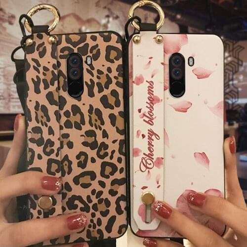 For Woman Anti-dust Phone Case For Xiaomi F1/Xiaomi Pocophone F1 Lanyard Dirt-resistant Flower