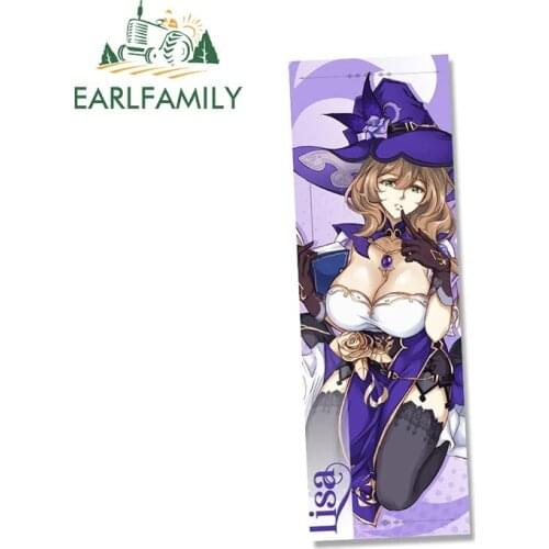 EARLFAMILY 13cm x 5.2cm for Genshin Impact Vinyl Car Wrap Stickers Funny Decal Campervan Waterproof Car Styling RV JDM Decor