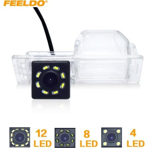 FEELDO Car Rear View Camera With 4 LED for Buick lacrosse GL8 GT Sedan Encore CHEVROLET AVEO SONIC Cadillac CTS/SRX#2816