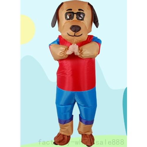 Adults Cosplay Halloween Inflatable Dog Mascot Costume Suit Cosplay Party Dress Outfits Clothing Advertising Carnival Christmas
