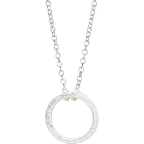 SMJEL Wholesale Karma Round Necklaces Matte Circle Pendant &Necklaces for Women Eternity Bridesmaid Gifts 10PCS-N083