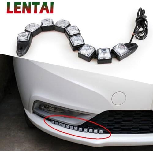 LENTAI For Kia rio ceed sportage 2017 cerato Volvo xc90 s60 xc60 Citroen c4 c5 c3 1Set Auto DRL fog lamp Bulb Car LED Lights 12V