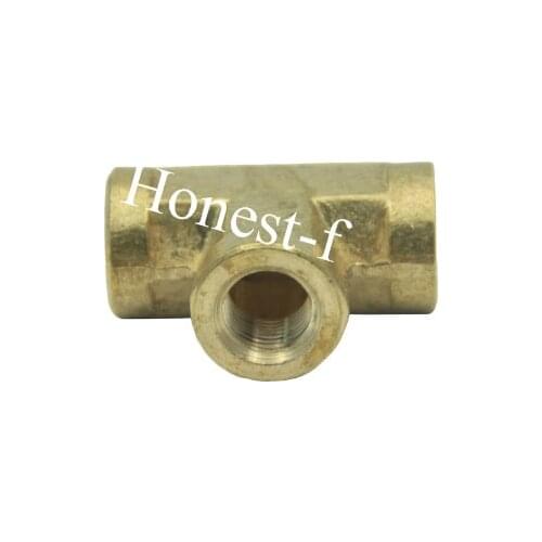 Brass BSP Pipe Fitting 1/8" Female BSPP Thread Tee Fuel Air