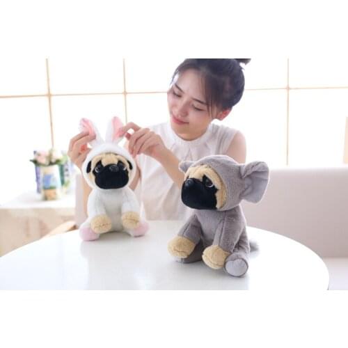 Stuffed Simulation Dogs Plush Toy Teddy Dog Creative Animal Wearing Hat Soft Toy Plush Animal Cute Birthday Gifts