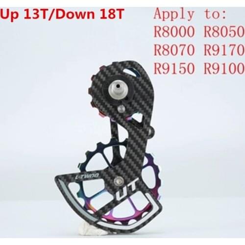 18T Pulley Guide Wheel Carbon Fiber Bicycle Ceramic Rear Derailleur for 6800 R7000 R8000 R9100 R9000 Bicycle Accessories