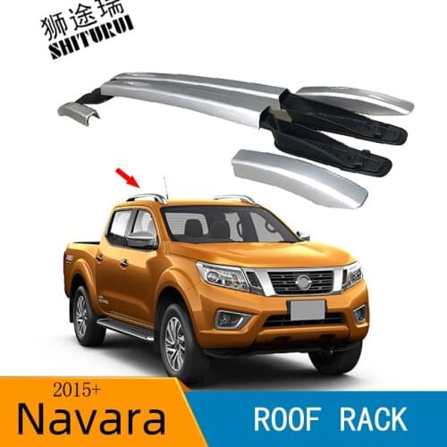 Sliver Roof Rail Rack Carrier Bars For Nissan Navara NP300 Frontier 2015 2016 2017 2018 2019 Double Cabin