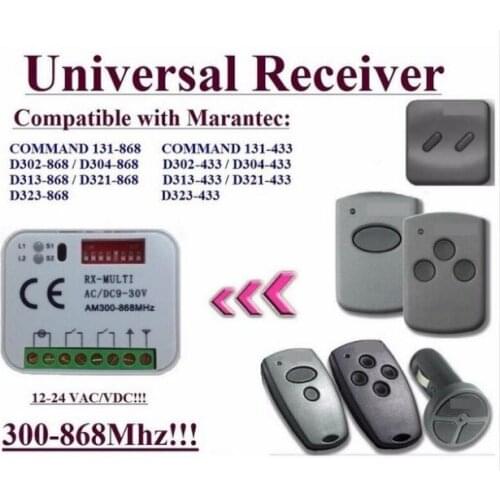 Receiver for Marantec 433,92Mhz and 868,3Mhz remote /transmitter GOOD
