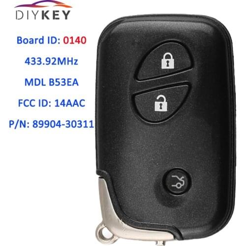 DIYKEY 3 Button 0140 Board Keyless Remote Key for Lexus IS220 IS250 IS350 GS300 GS450H LS460 2006 2007 2008 2009 2010 2011 2012