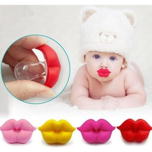 1pcs Lips Nipple Silicone Soother Pacifier Baby Kiss Pacifier Infant Toddler Pacifier Kiss Mouth Gifts Silicone Funny Sexy