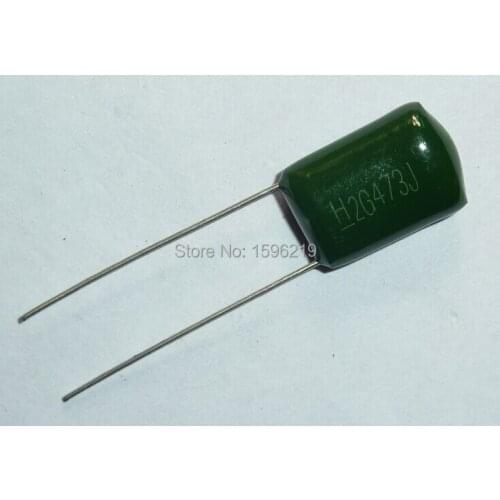 100pcs Mylar Film Capacitor 400V 2G473J 0.047uF 47nF 2G473 5% Polyester Film capacitor