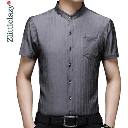 2021 designer pocket mens shirts for men clothing korean fashion summer short sleeve shirt luxury dress casual clothes jersey 55