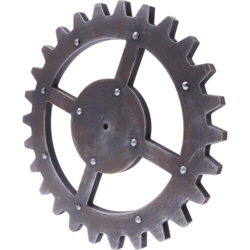 29cm Vintage Wooden Steampunk Gear Home Bar Craft Art Wall Decoration