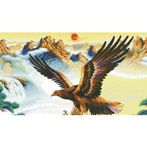 DIY Diamond Painting Handmade Landscape Mighty Eagle Full Square 5D Drill Embroidery Mosaic Decoration JX400